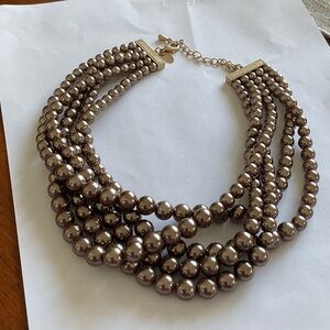 Lia Sophia Multi-Strand Bronze Pearl Necklace